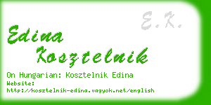 edina kosztelnik business card